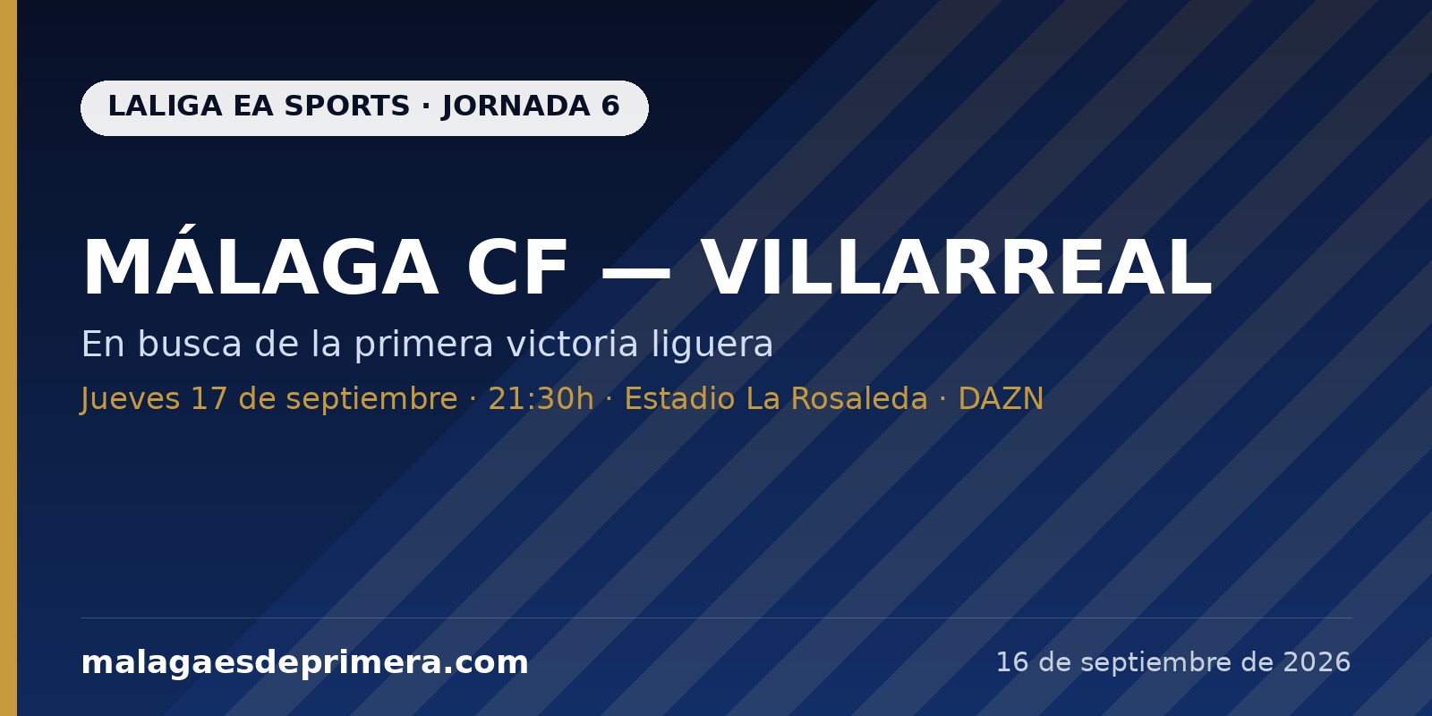 El Málaga busca romper su sequía de triunfos ante un Villarreal igual de urgido