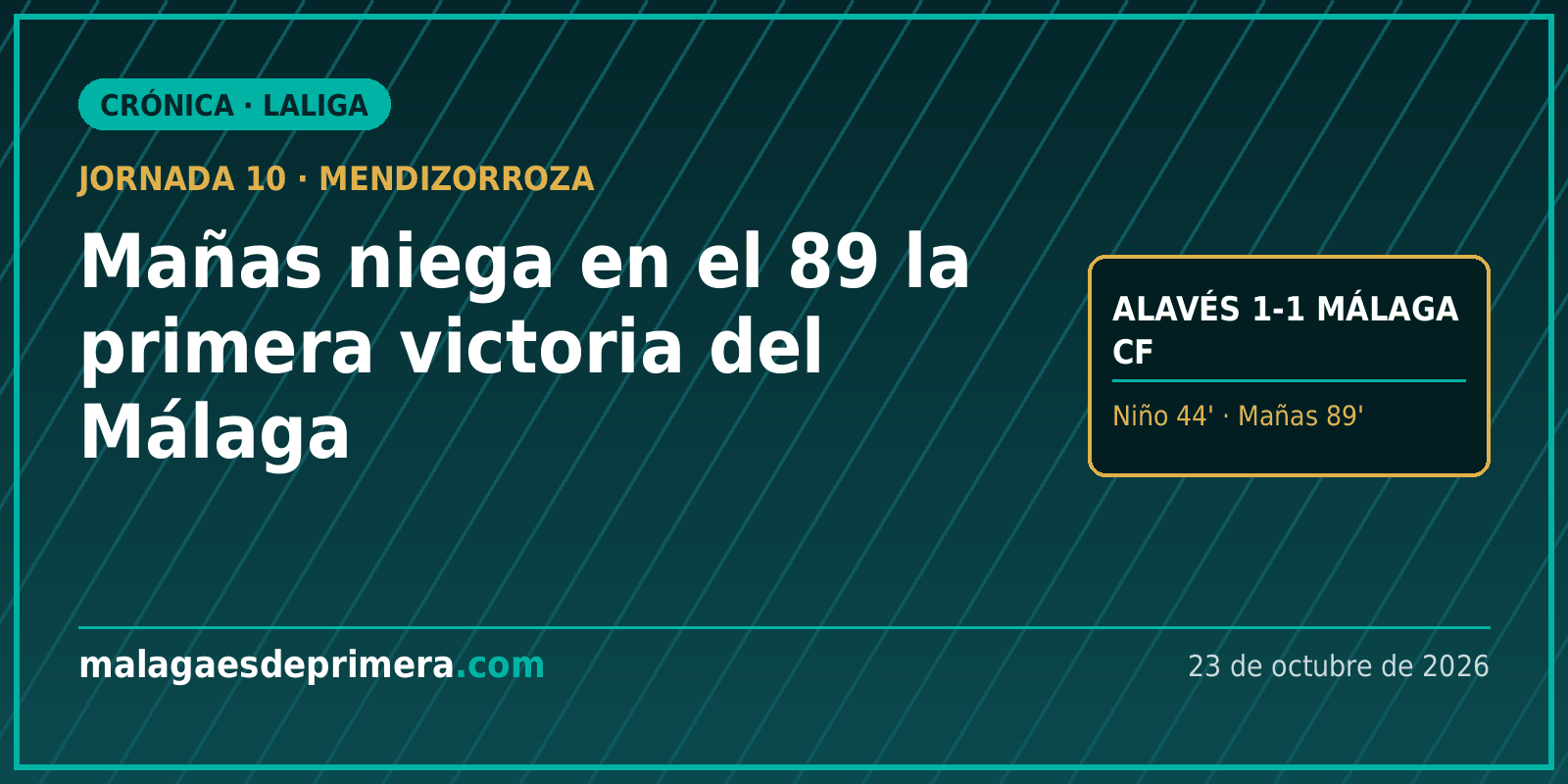 Mañas niega en el 89 la primera victoria del Málaga en Mendizorroza (1-1)